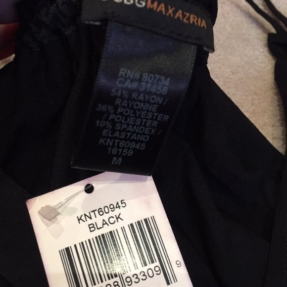 BCBG strappy ruffle bottom black dress - Picture 6 of 7